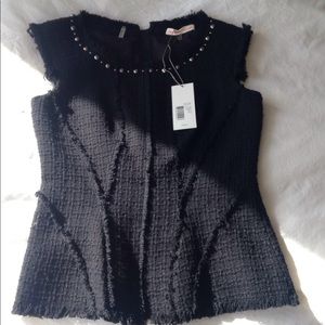 Black Rebecca Taylor top NWT